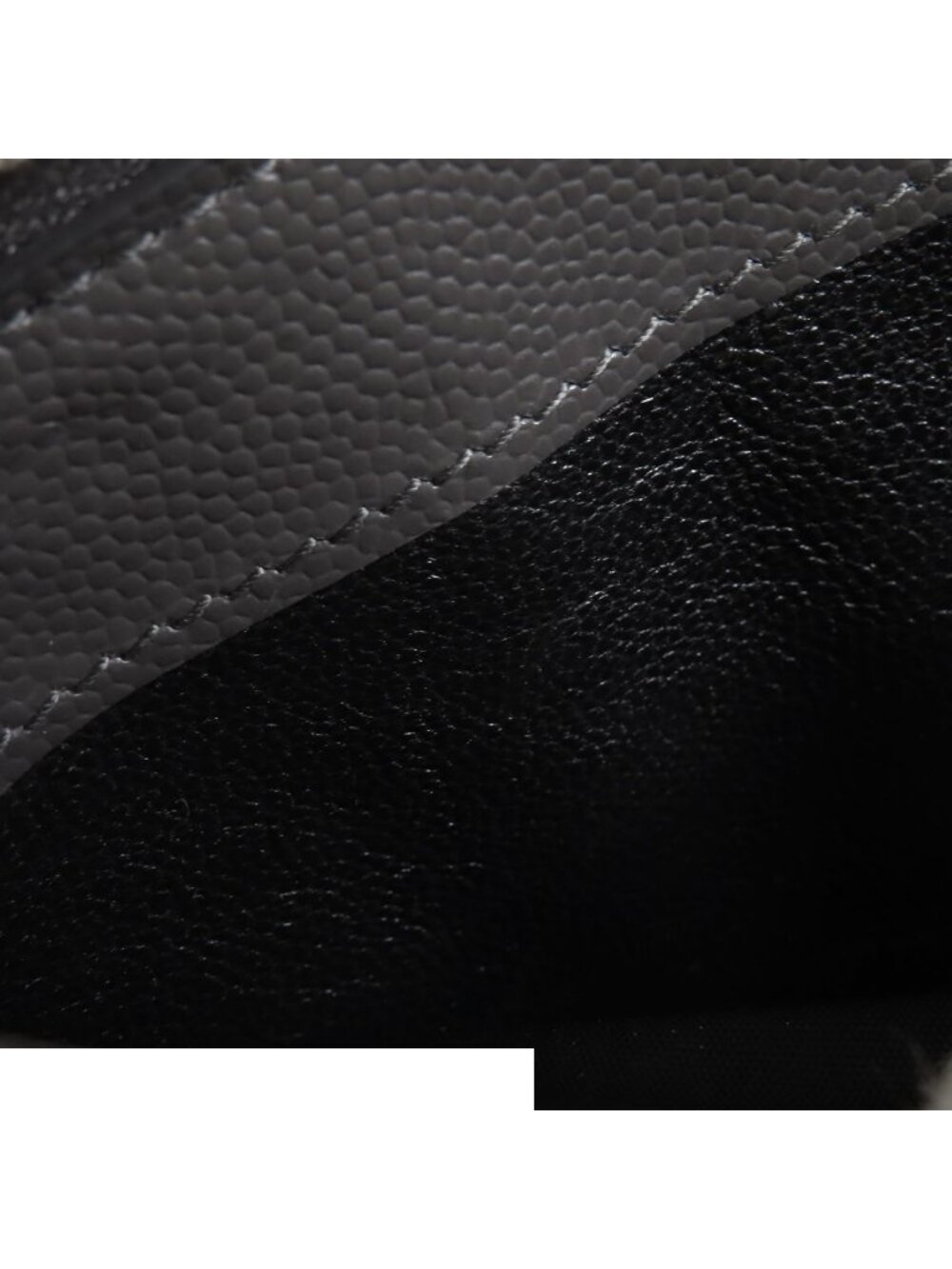 Saint Laurent Monogram Full Zip Wallet Gray White Leather Matelasse - Picture 7 of 9